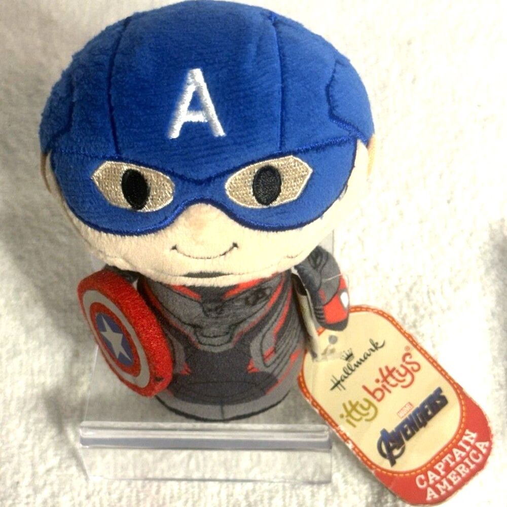 HALLMARK ITTY BITTYS 4" MARVEL CAPTAIN AMERICA AVENGERS PLUSH NWT